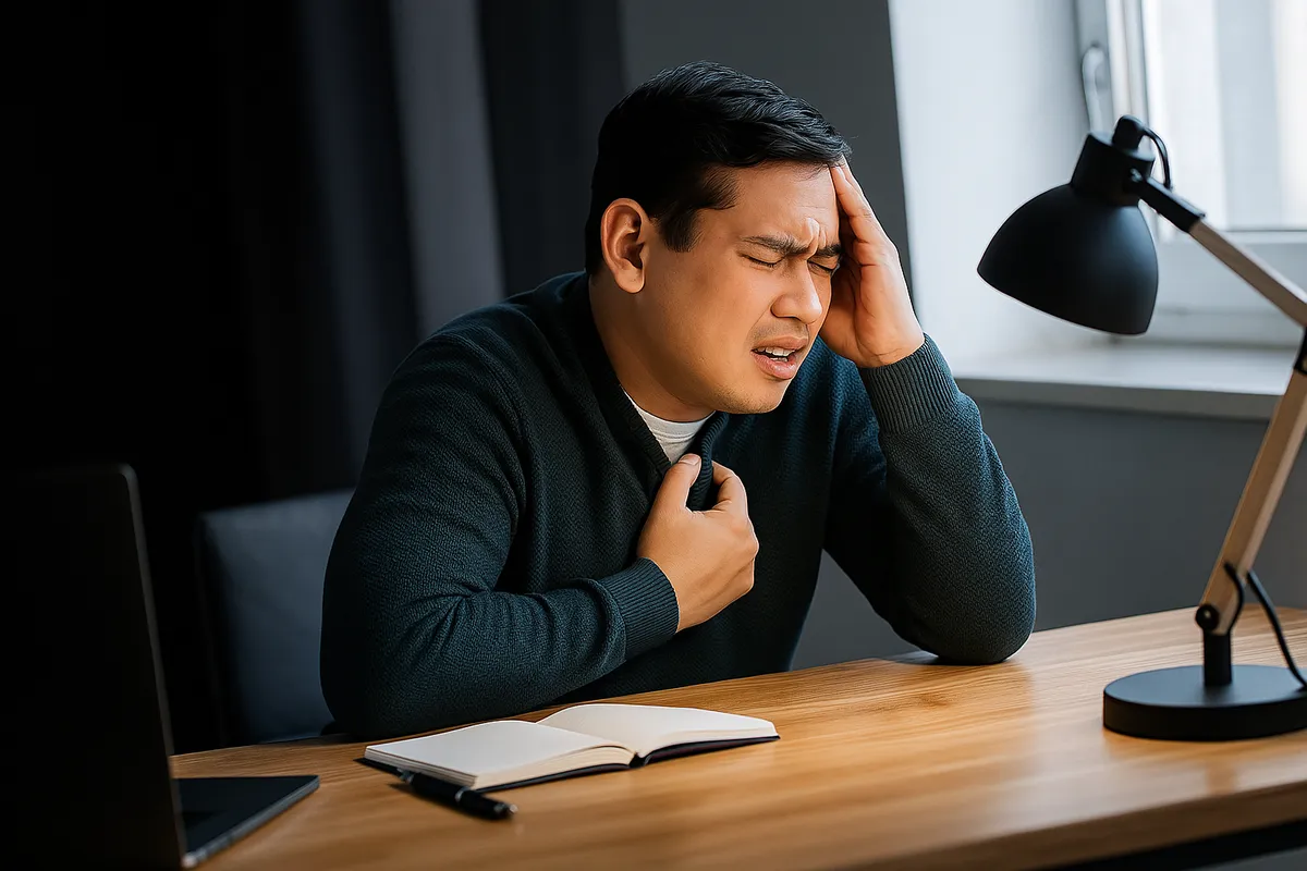man with anxiety