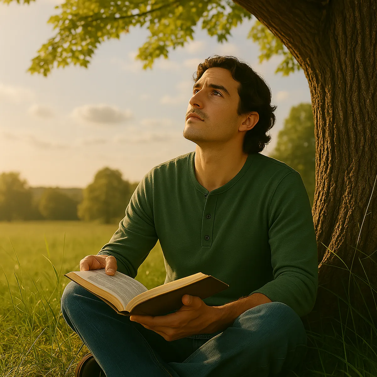 Man meditating